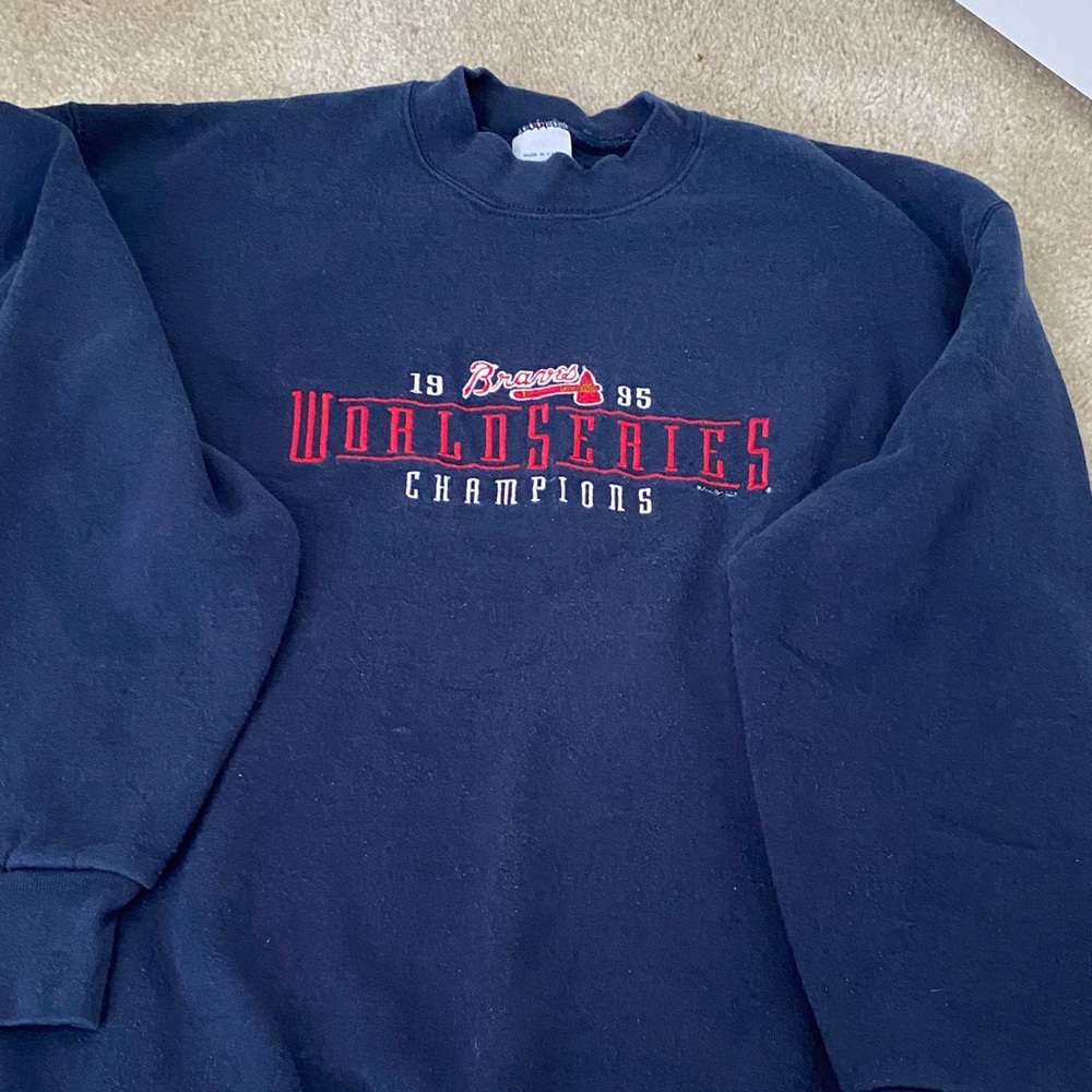 Braves 1995 World Series Champions Navy Sweatshirt